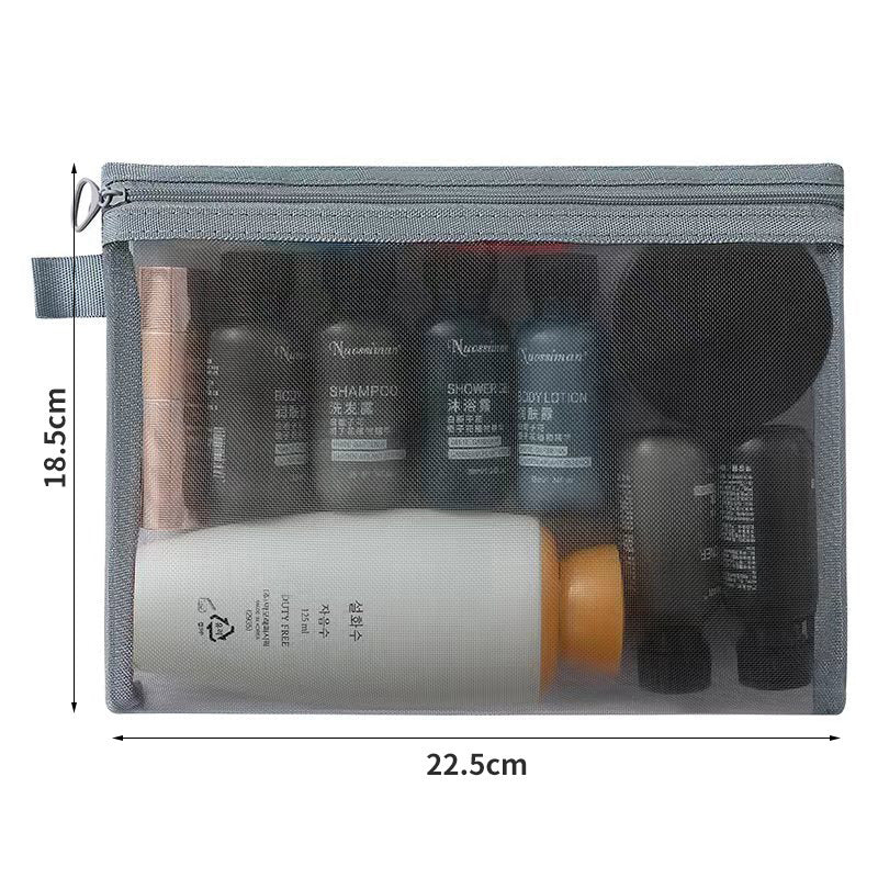 Mesh makeup bag