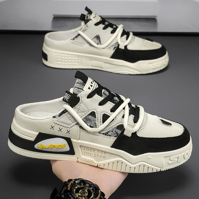 Mesh panel shoes
