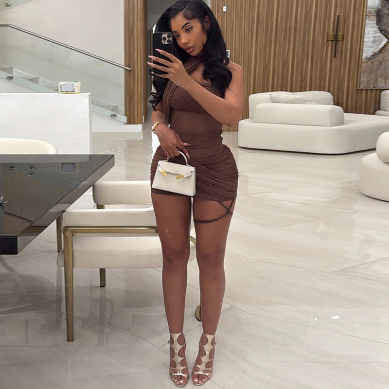 Mesh Patchwork Bodycon Dress