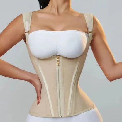 Mesh Posture Correcting Shapewear Top with Adjustable Compression