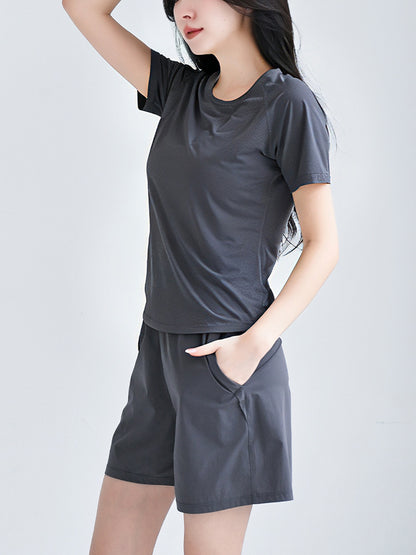 Mesh Sports T-Shirt for Women Loose Fitness Yoga Top