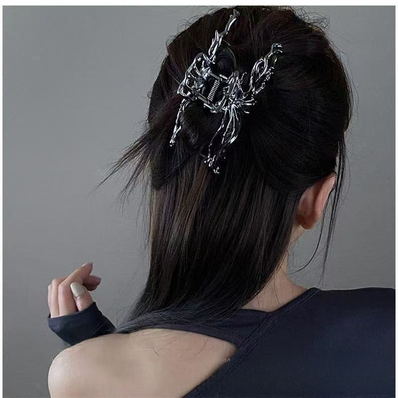 Metal Alloy Pearl Hair Claw Clip