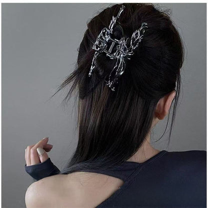 Metal Alloy Pearl Hair Claw Clip