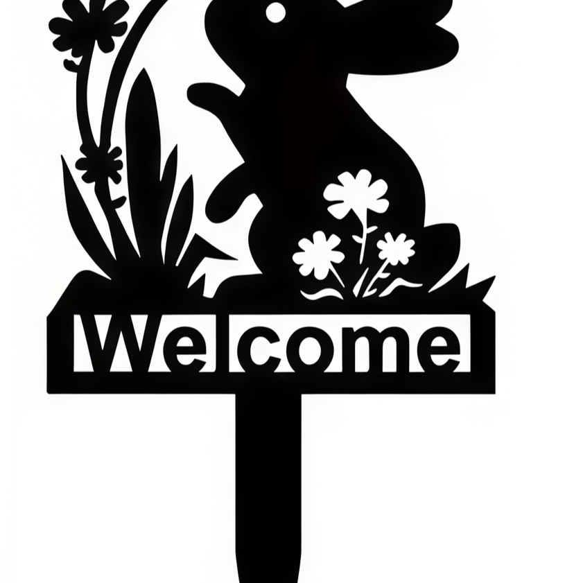 Metal Animal Garden Stake Silhouette Decor