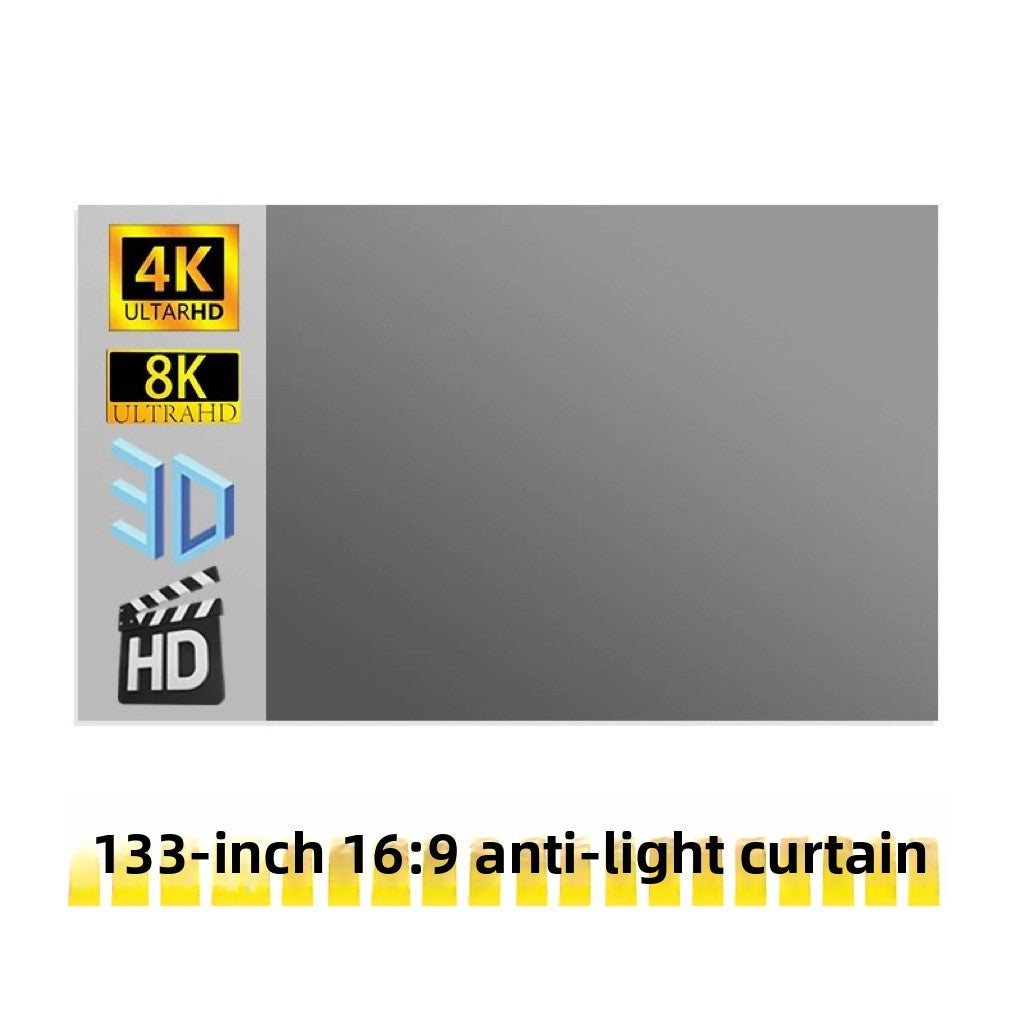 Metal anti-glare projection screen for projector