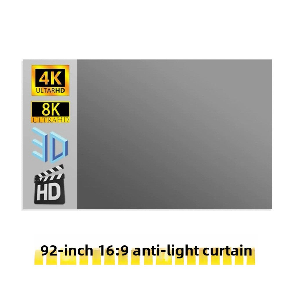 Metal anti-glare projection screen for projector