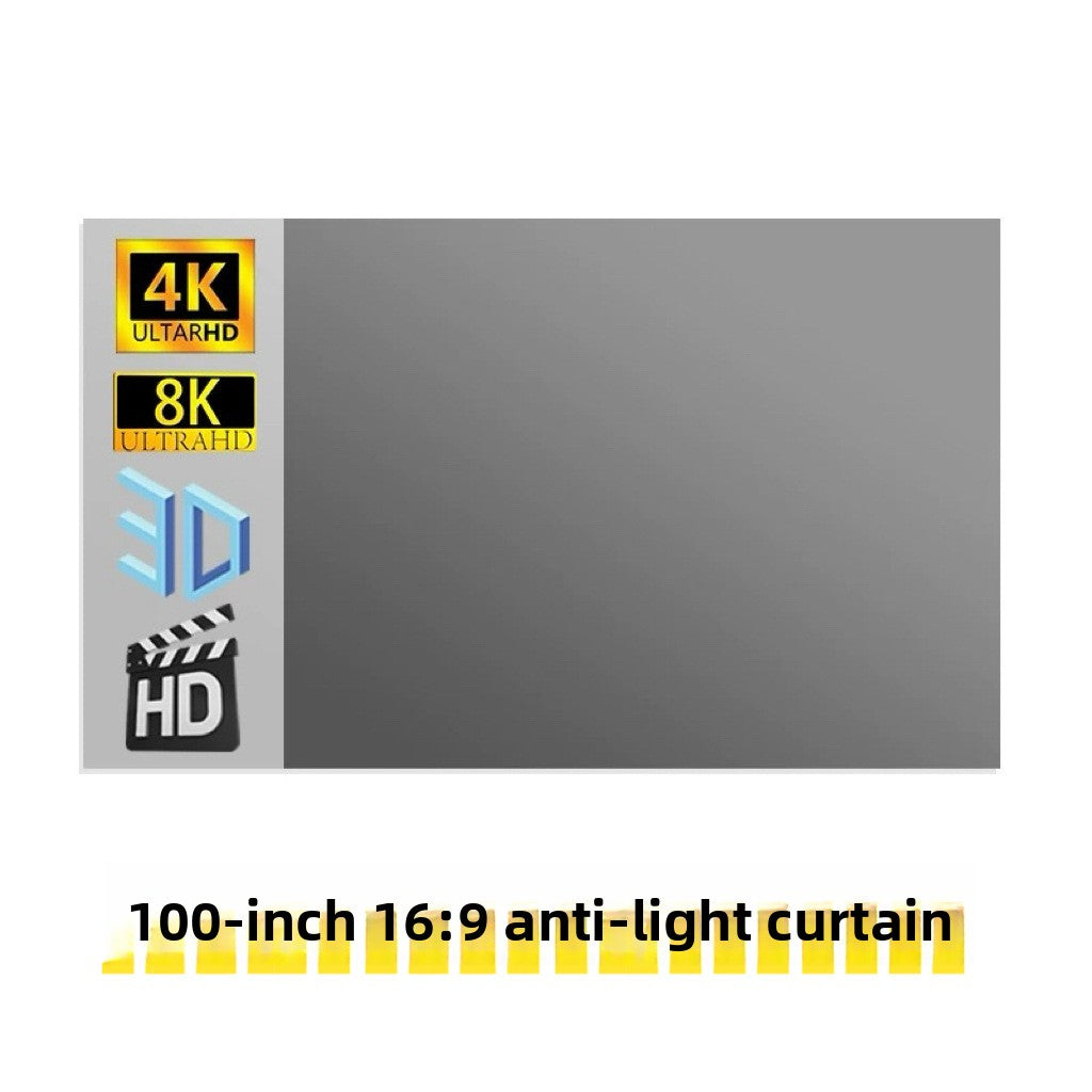 Metal anti-glare projection screen for projector