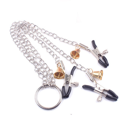 Metal Breast Clamp with Chain Wind Chime