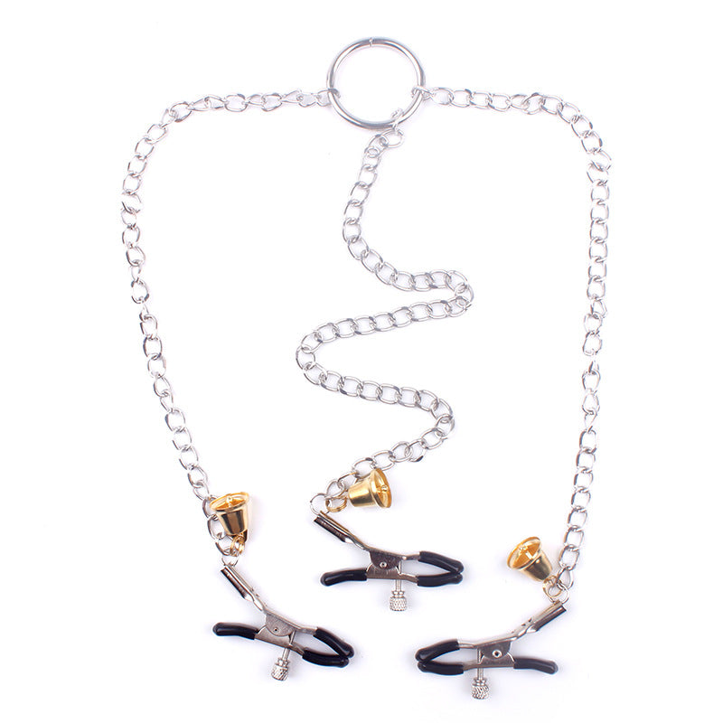 Metal Breast Clamp with Chain Wind Chime