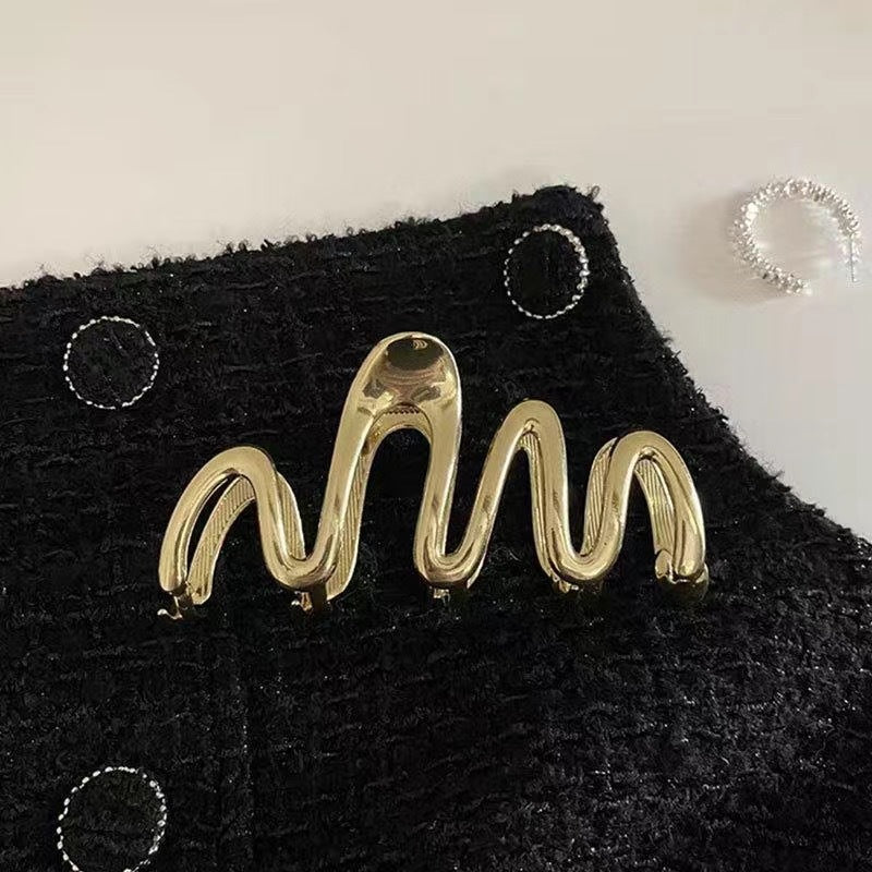 Metal Butterfly Hair Clips with Pearl Accents