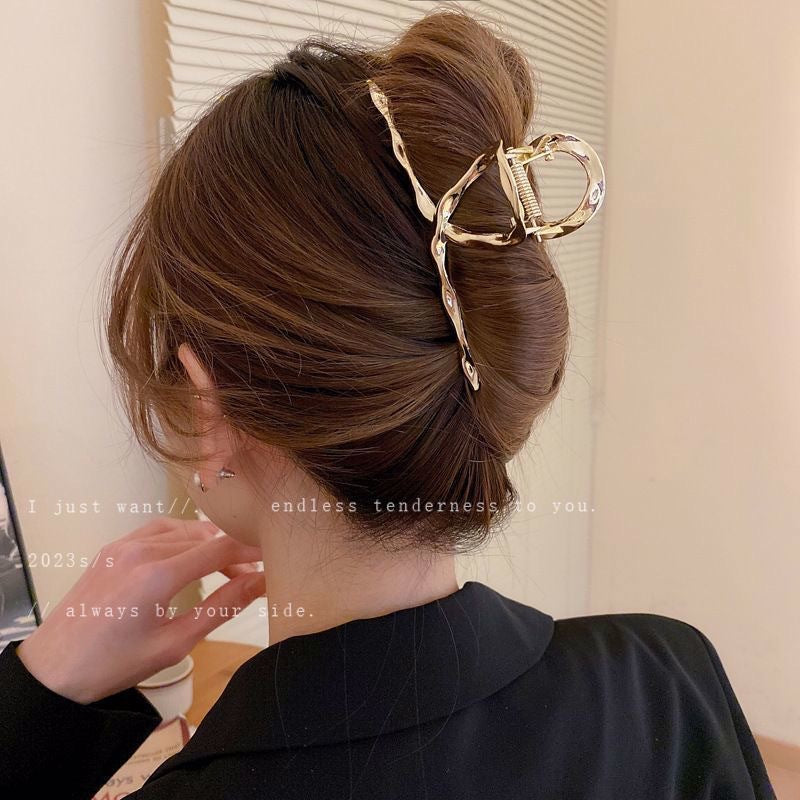 Metal Butterfly Hair Clips with Pearl Accents