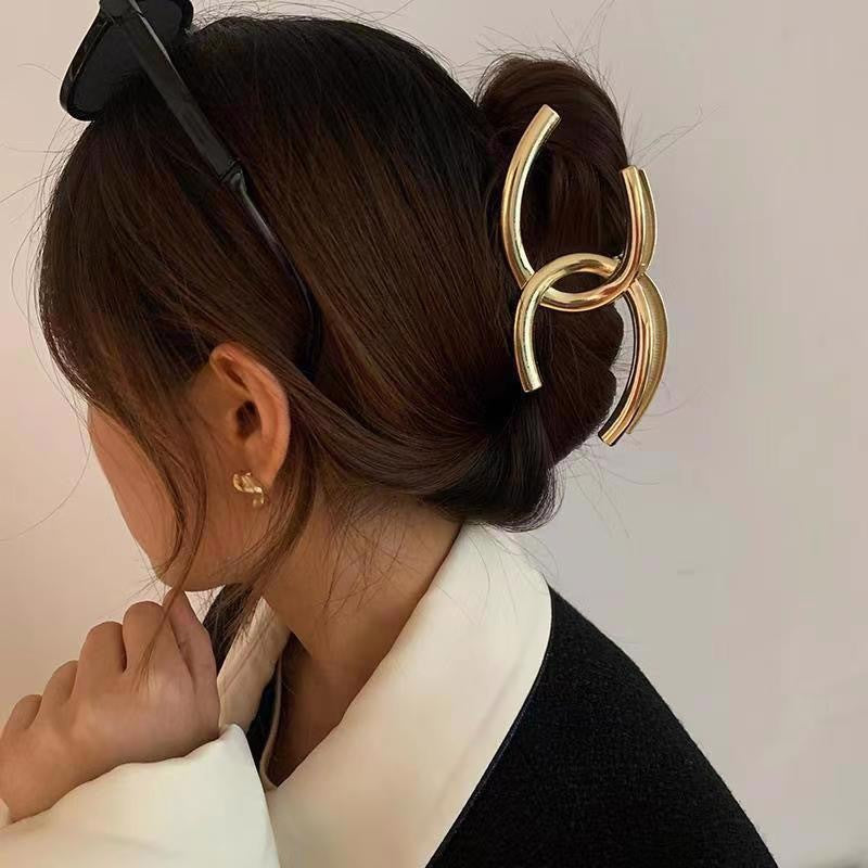 Metal Butterfly Hair Clips with Pearl Accents