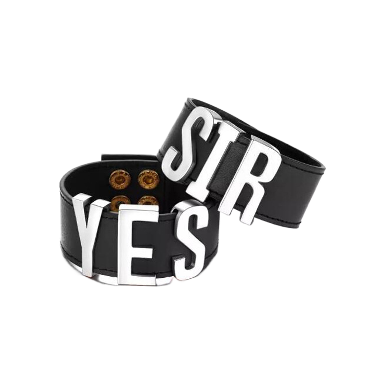 Metal Button PU Leather Bracelet