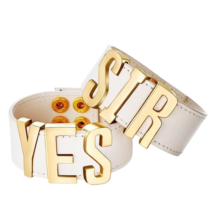 Metal Button PU Leather Bracelet