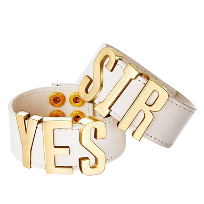 Metal Button PU Leather Bracelet