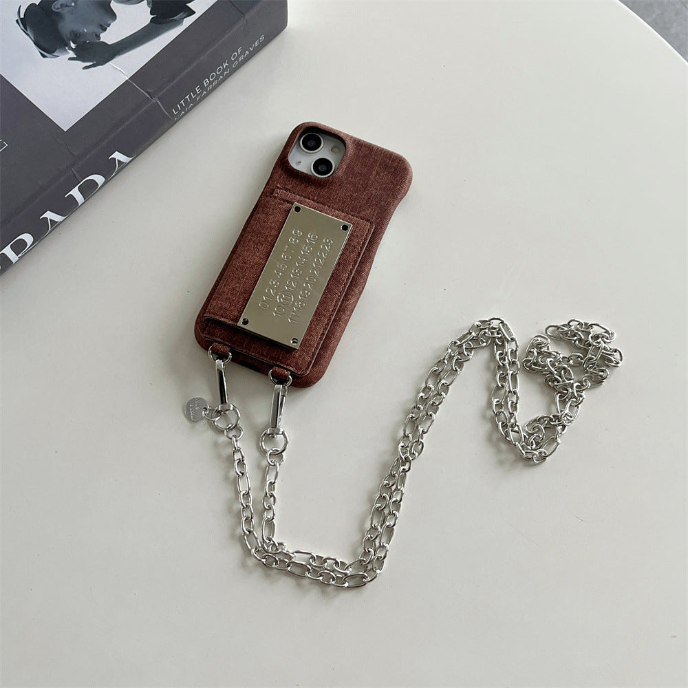 Metal Calendar Crossbody Card Holder Phone Case