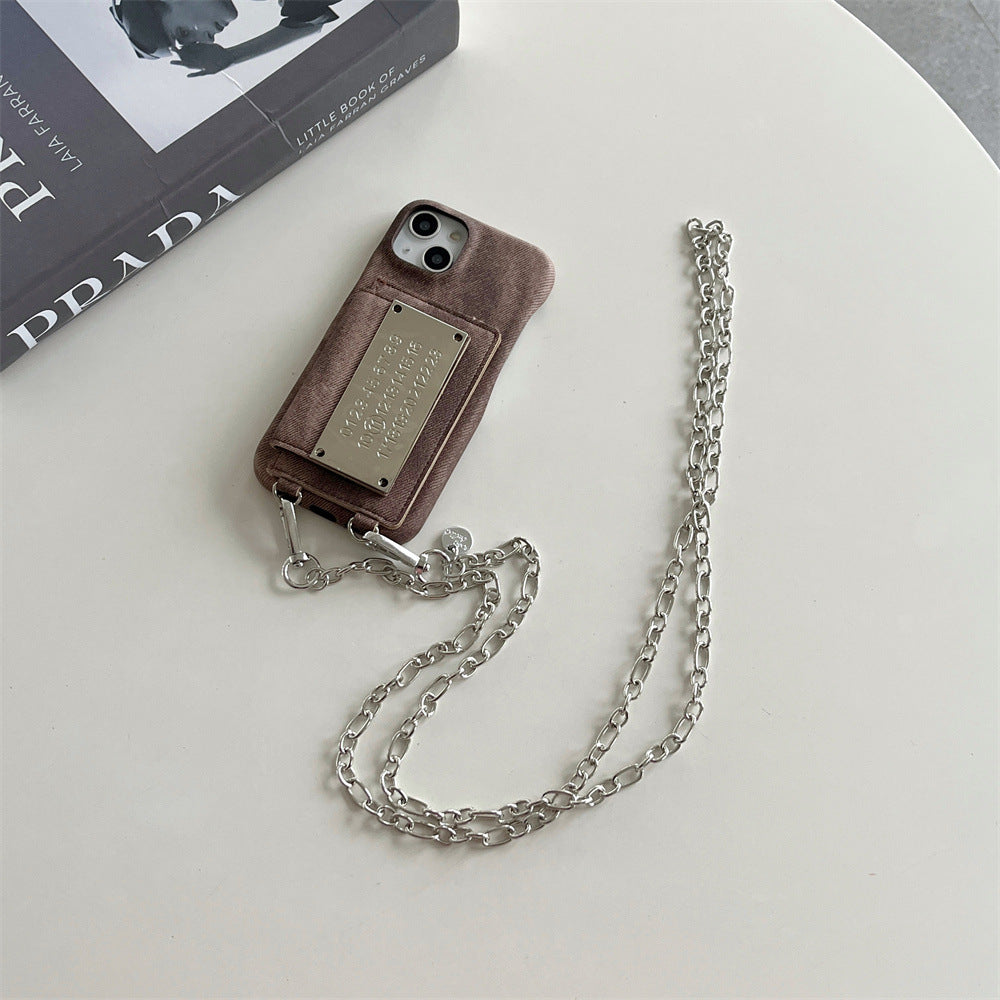 Metal Calendar Crossbody Card Holder Phone Case