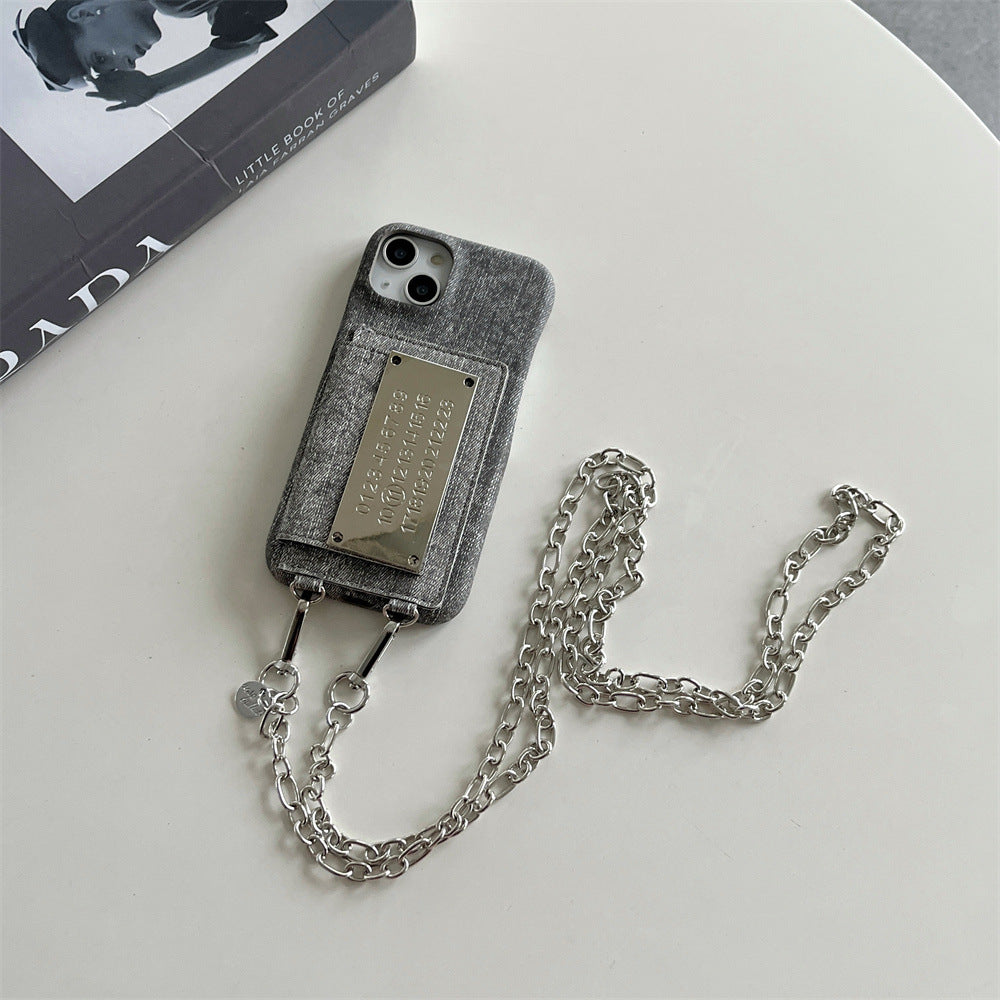 Metal Calendar Crossbody Card Holder Phone Case