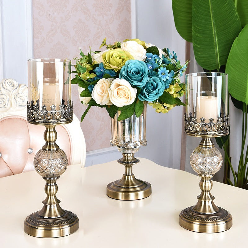 Metal candle holder