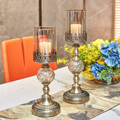 Metal candle holder
