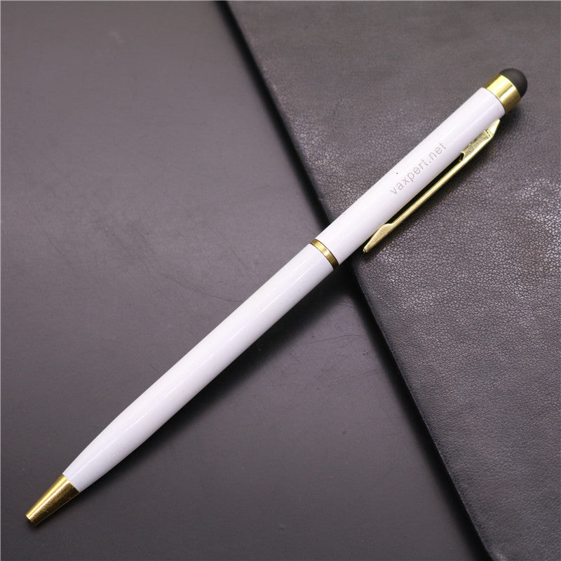 Metal Capacitive Stylus Pen with Ballpoint and Toothpick