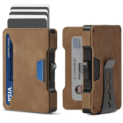 Metal cardholder wallet