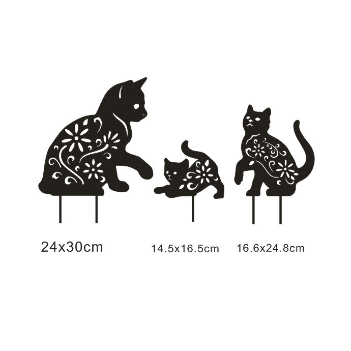 Metal Cat Garden Sculpture