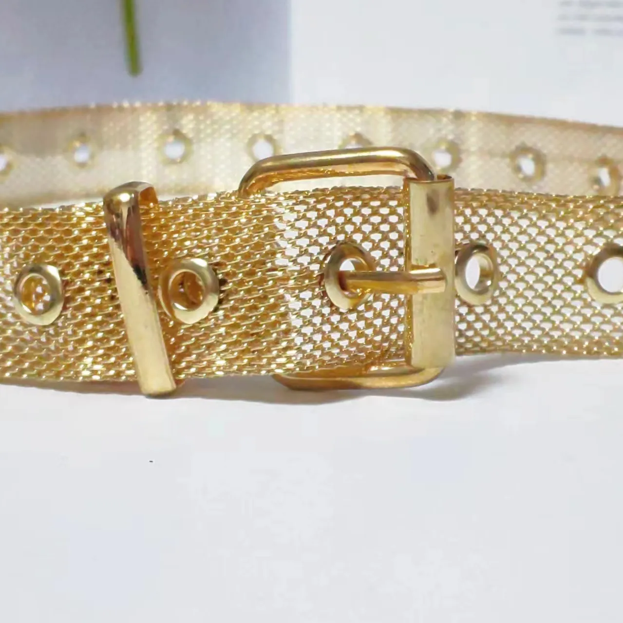 Metal chain belt