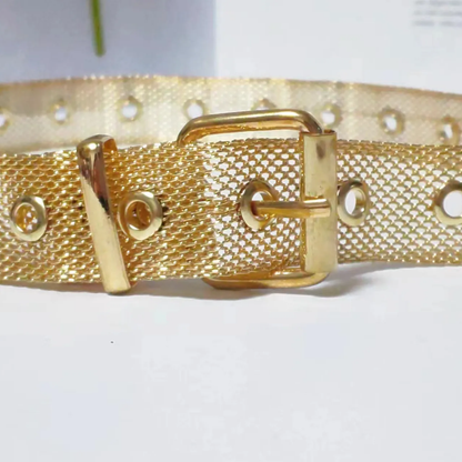 Metal chain belt