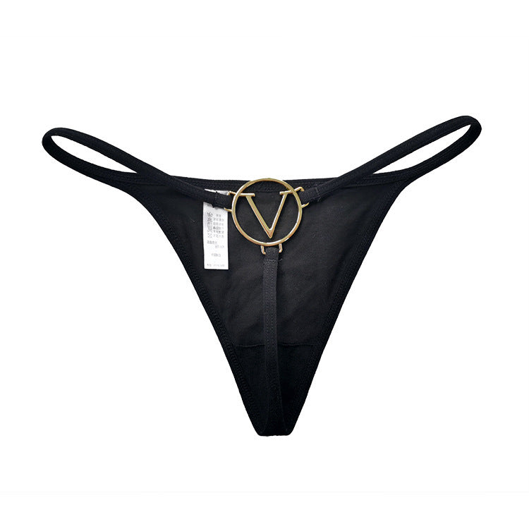 Metal chain thong underwear