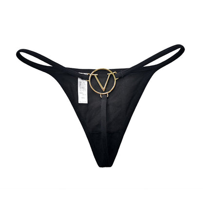 Metal chain thong underwear