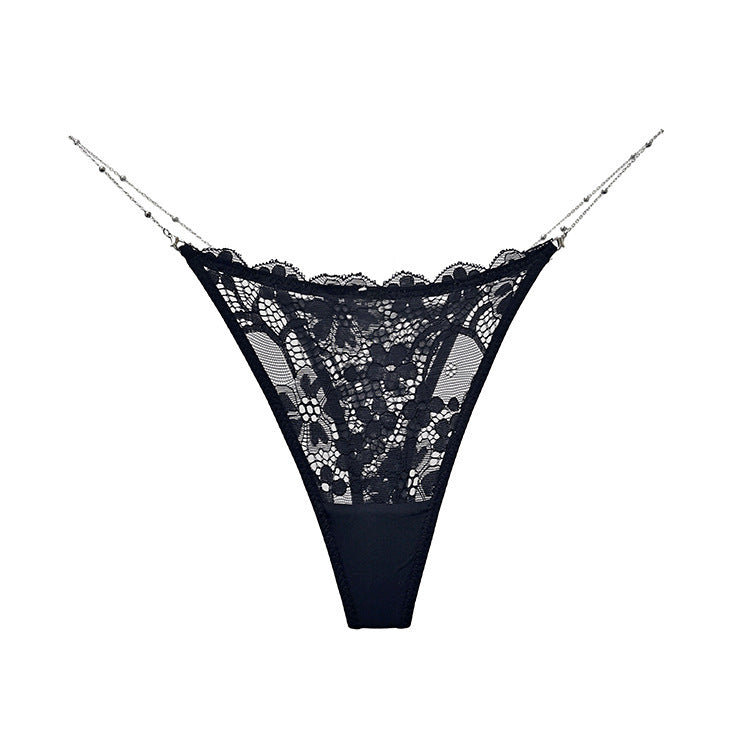 Metal chain thong underwear