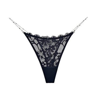 Metal chain thong underwear