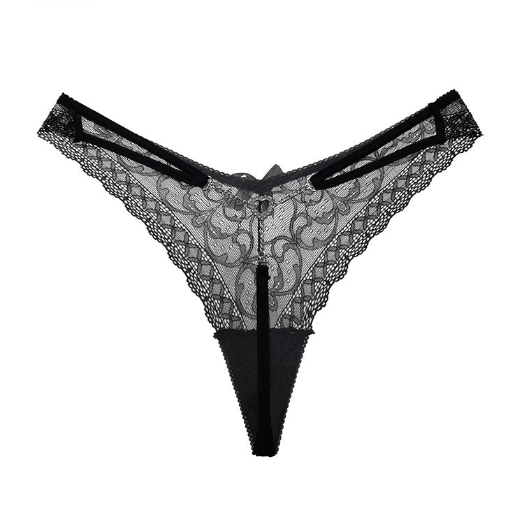 Metal chain thong underwear