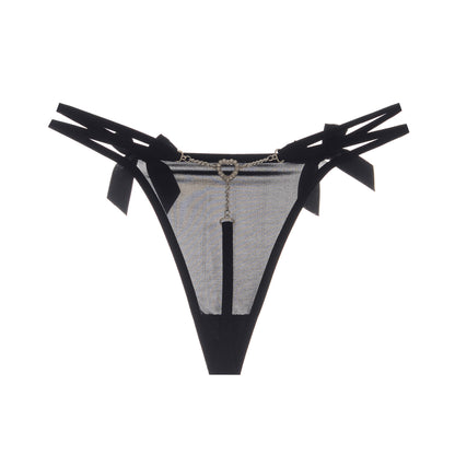 Metal chain thong underwear