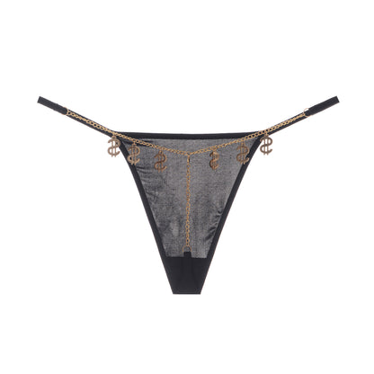 Metal chain thong underwear