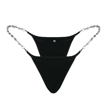 Metal chain thong underwear