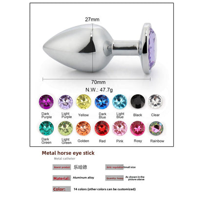 Metal circular anal plug