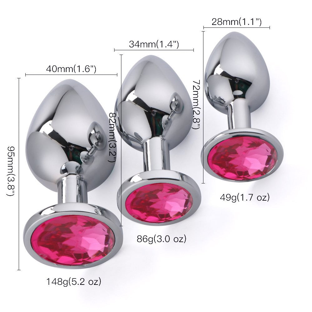 Metal circular anal plug