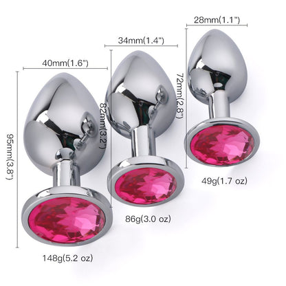 Metal circular anal plug