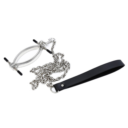 Metal clamps for labia