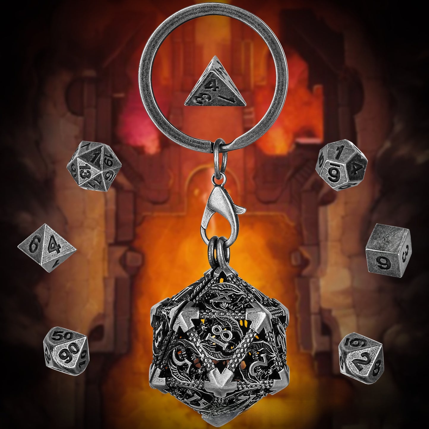 Metal Dice Necklace