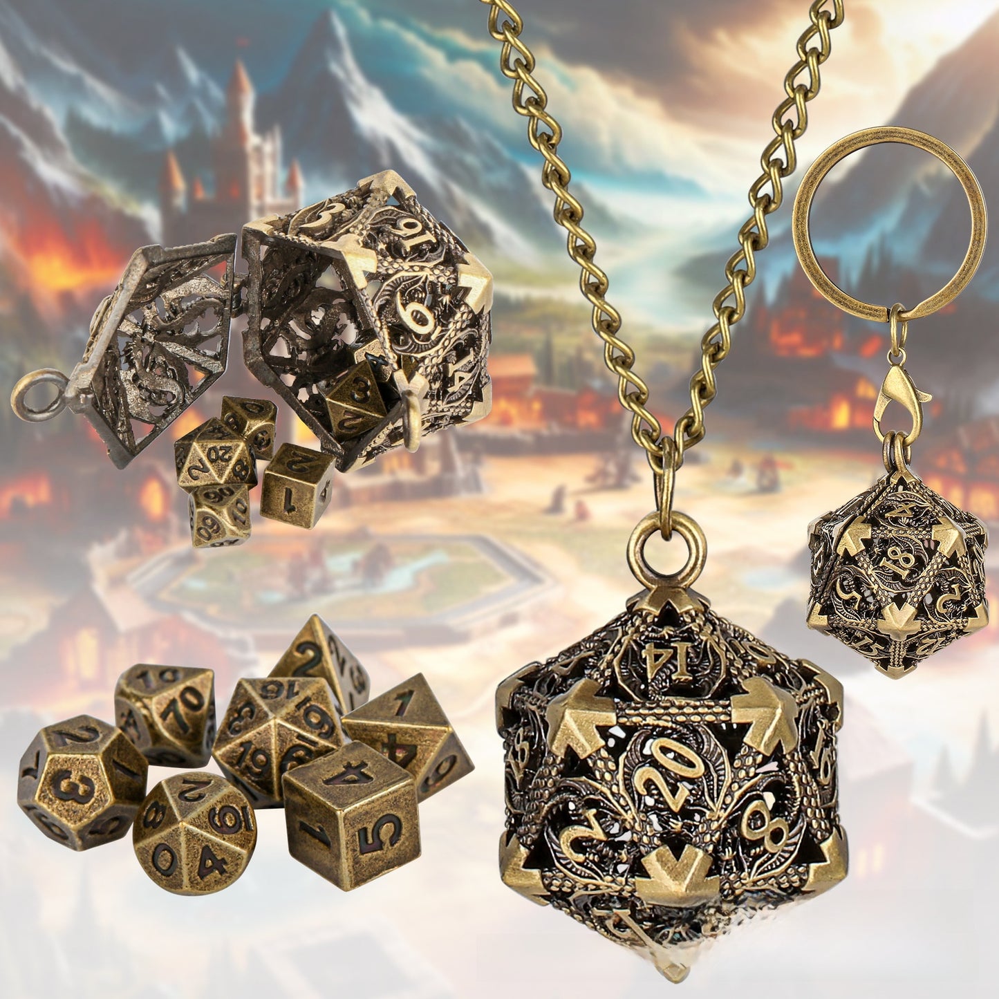 Metal Dice Necklace