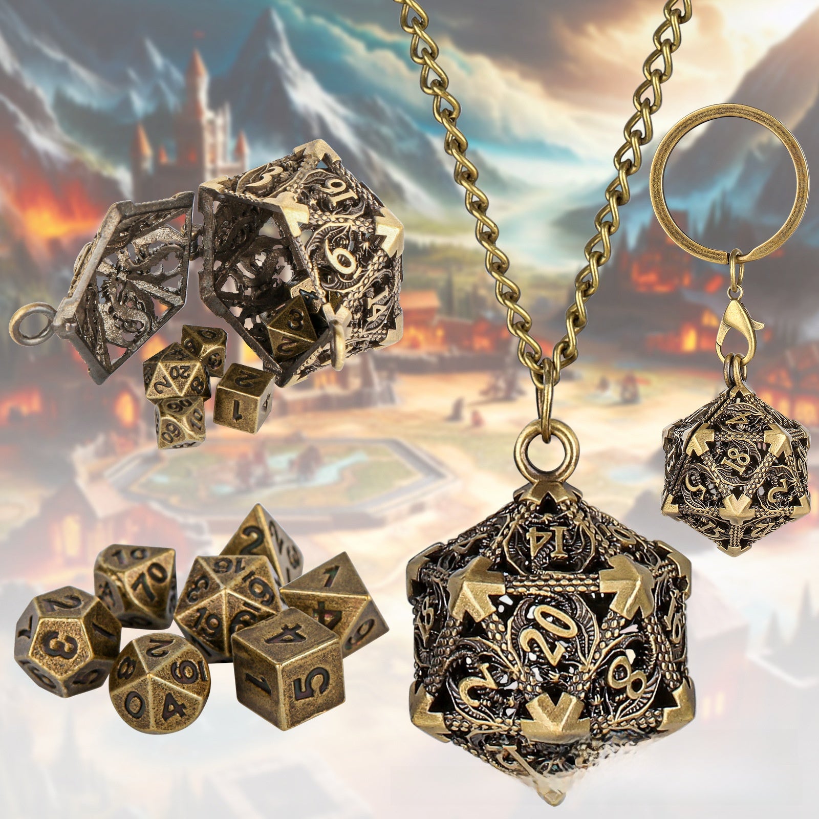 Metal Dice Necklace
