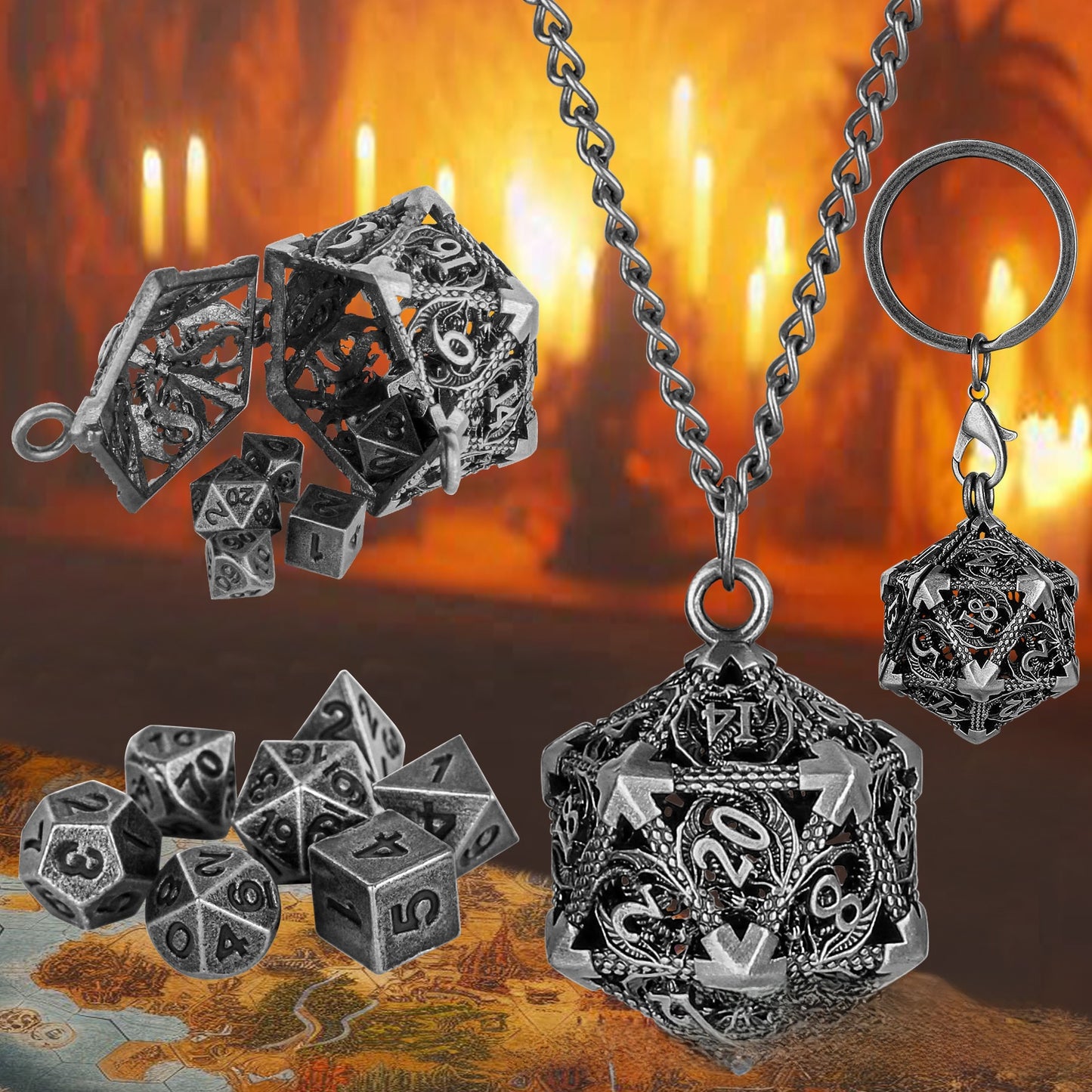 Metal Dice Necklace