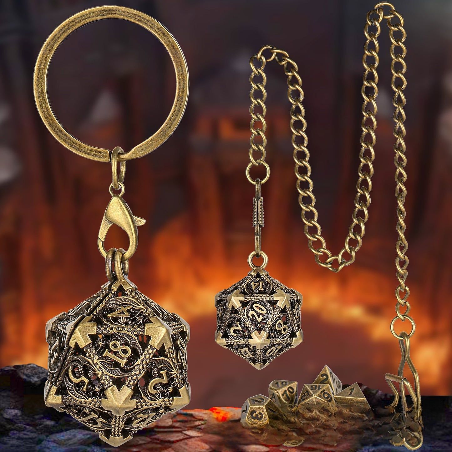 Metal Dice Necklace
