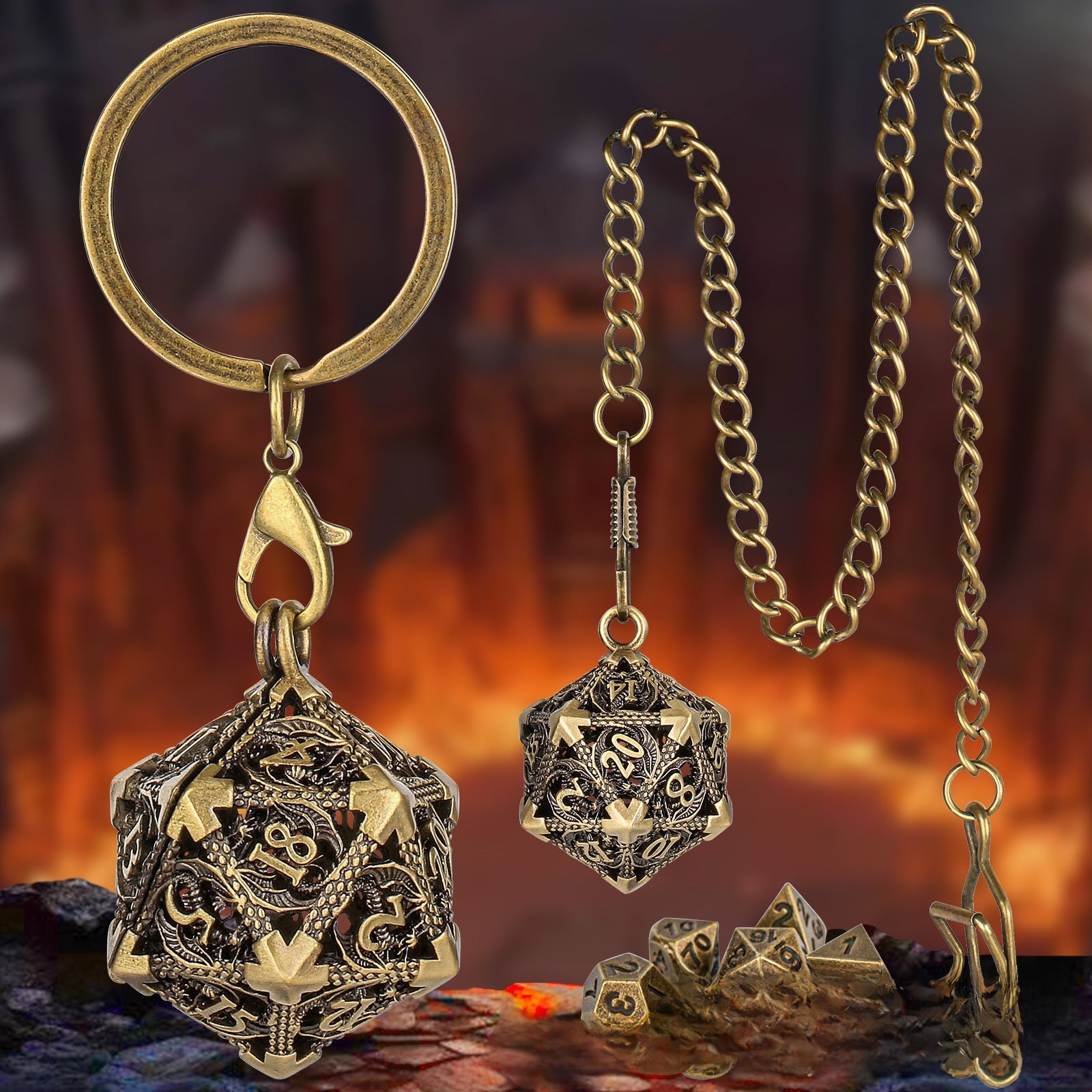 Metal Dice Necklace