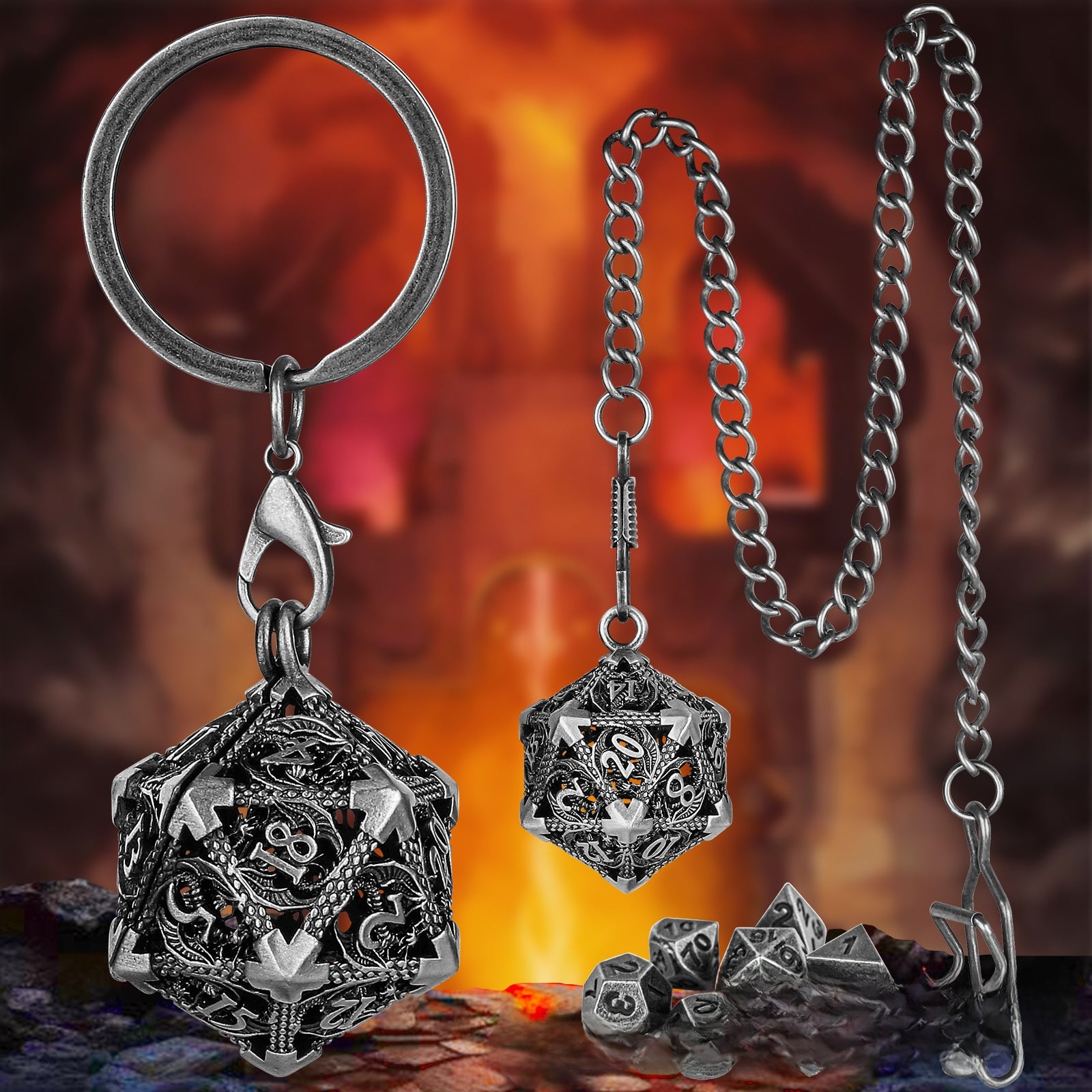 Metal Dice Necklace