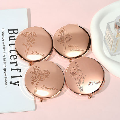 Metal Double-Sided Mirror Round Double-Sided