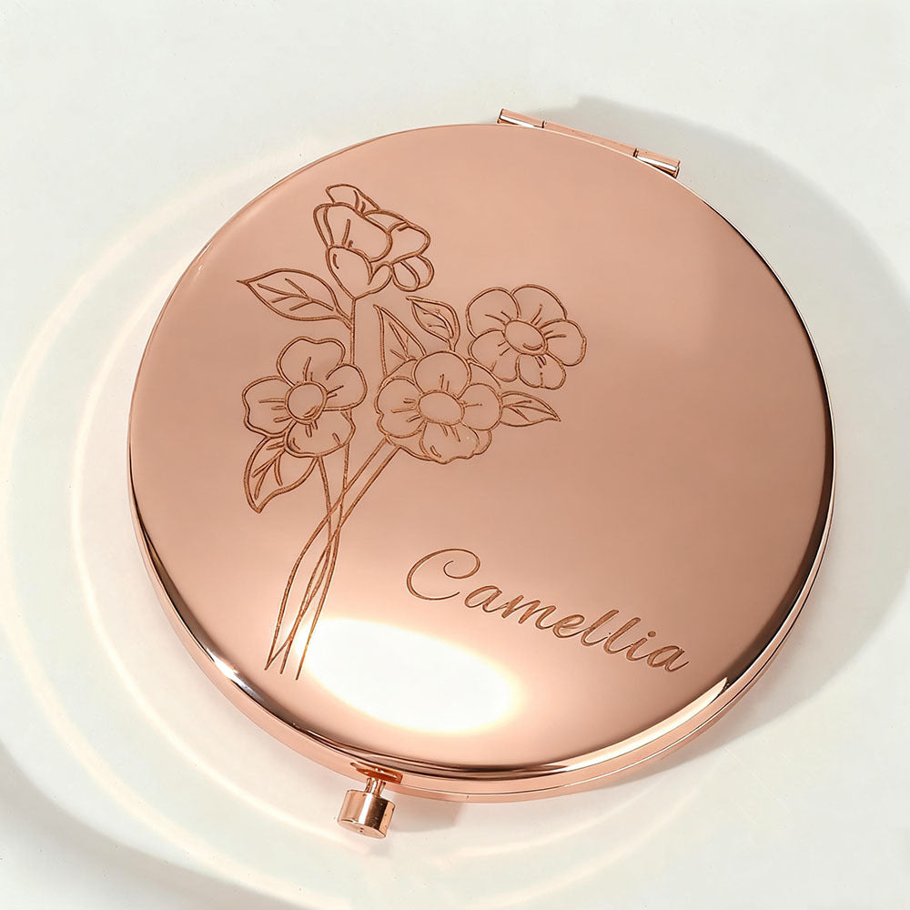 Metal Double-Sided Mirror Round Double-Sided